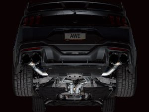Ford Mustang Performance Exhaust - Rear - AWE Tuning - Cat-Back Track Edition - Diamond Black - `24-`27